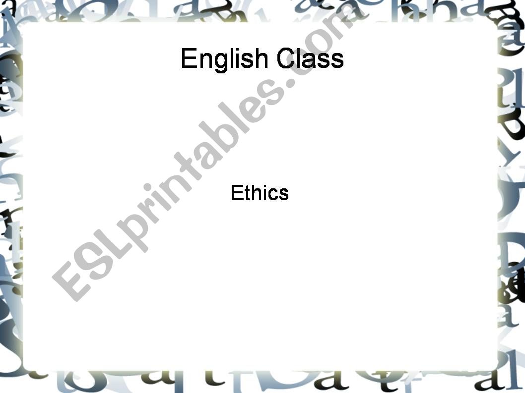 Business Ethics powerpoint