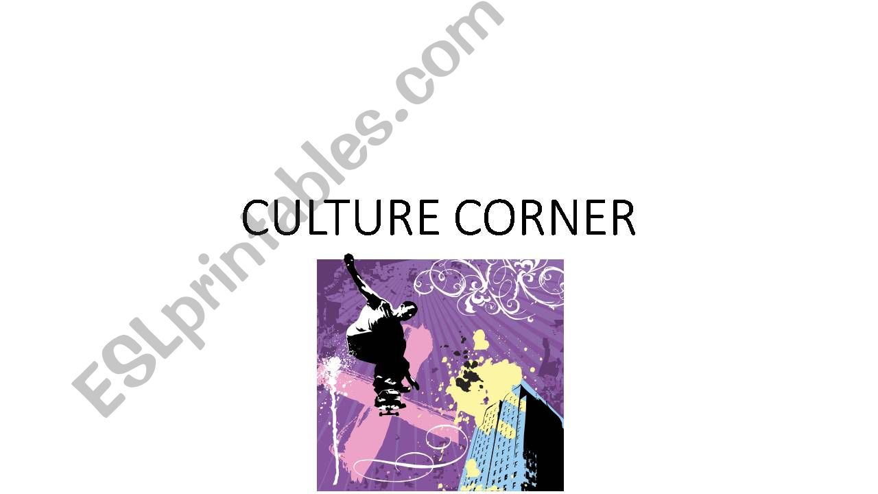 CULTURE CORNER powerpoint