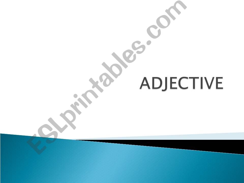 Adjective powerpoint