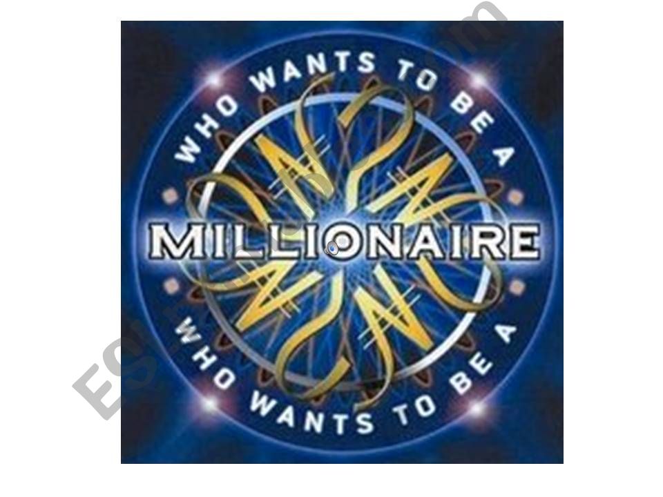 Classroom Objects Who wants to be millionaire