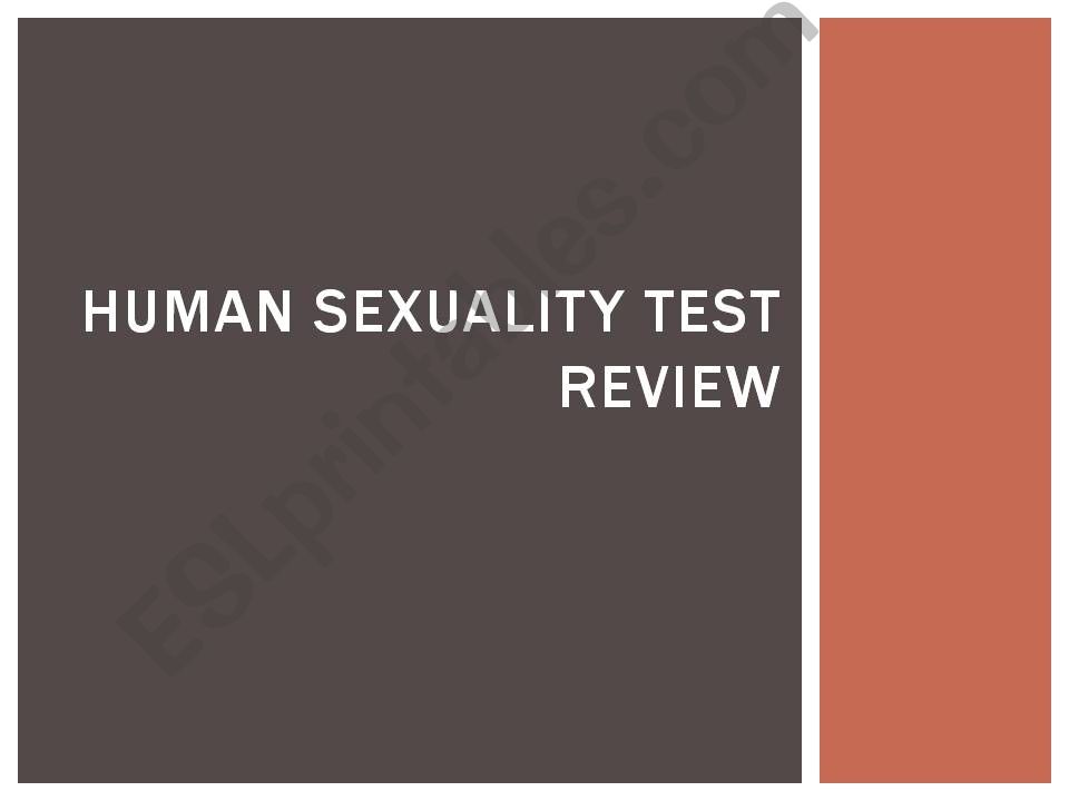 Human sexuality powerpoint