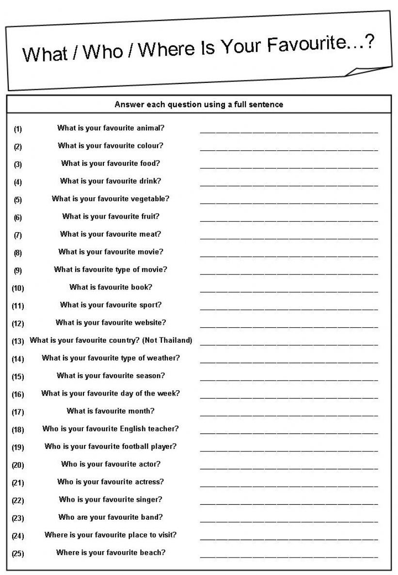 Favourites powerpoint