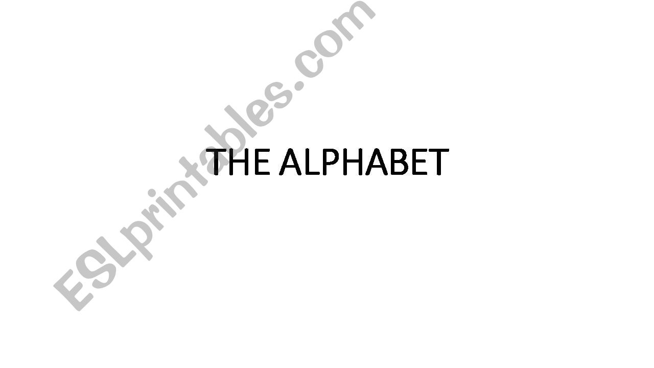 The Alphabet powerpoint