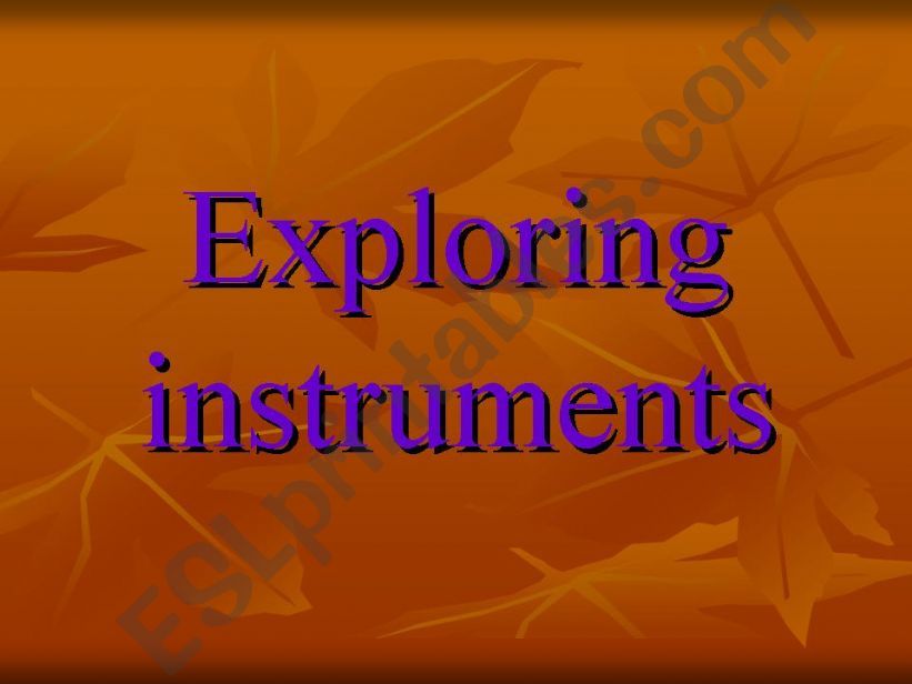 ppt about instruments and musicians+sound samples in the end