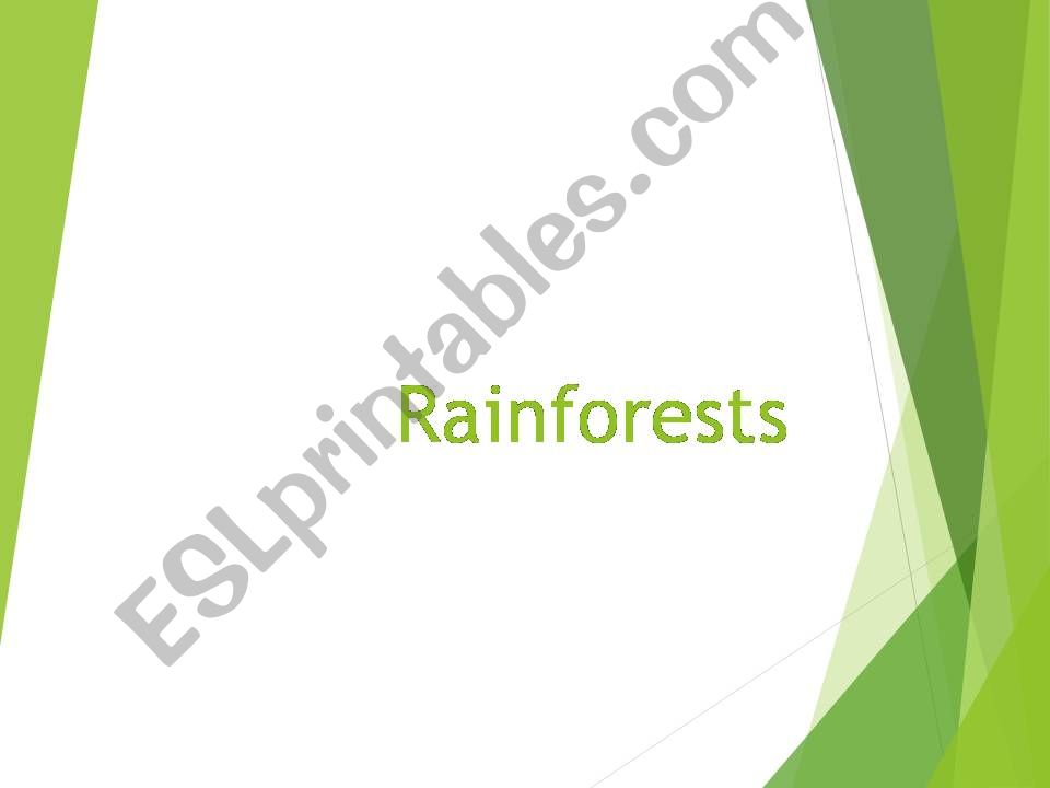 Rainforests powerpoint