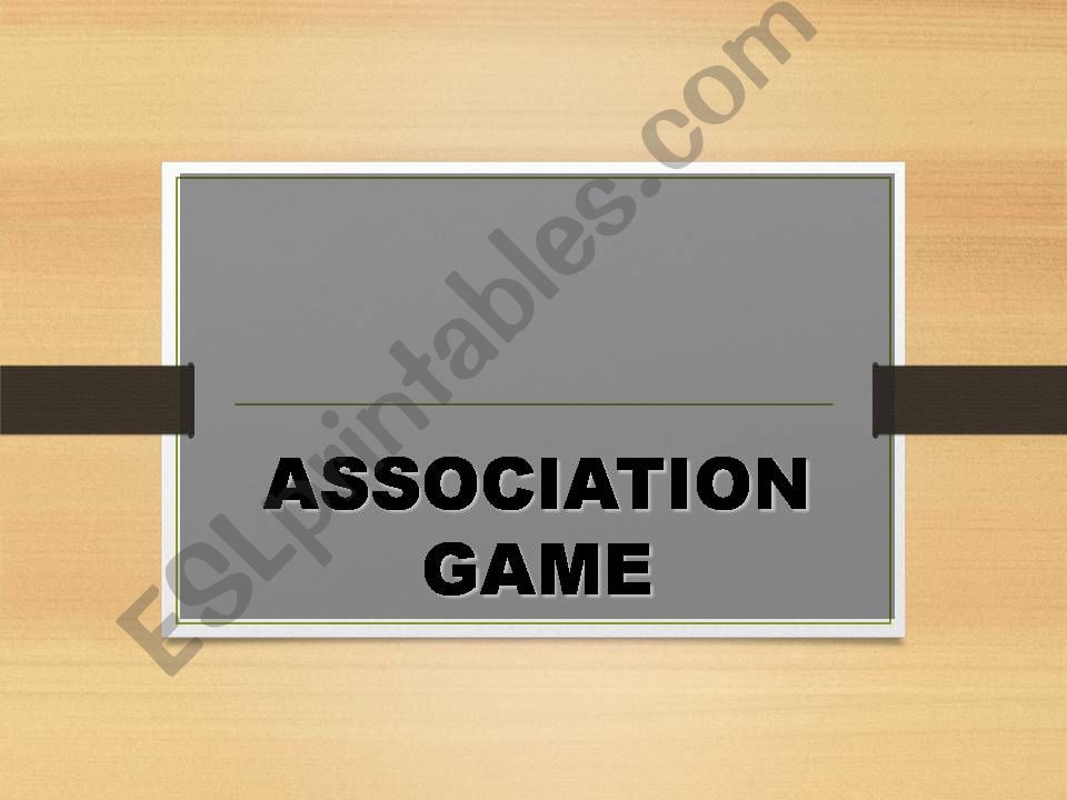 Word Association Game powerpoint