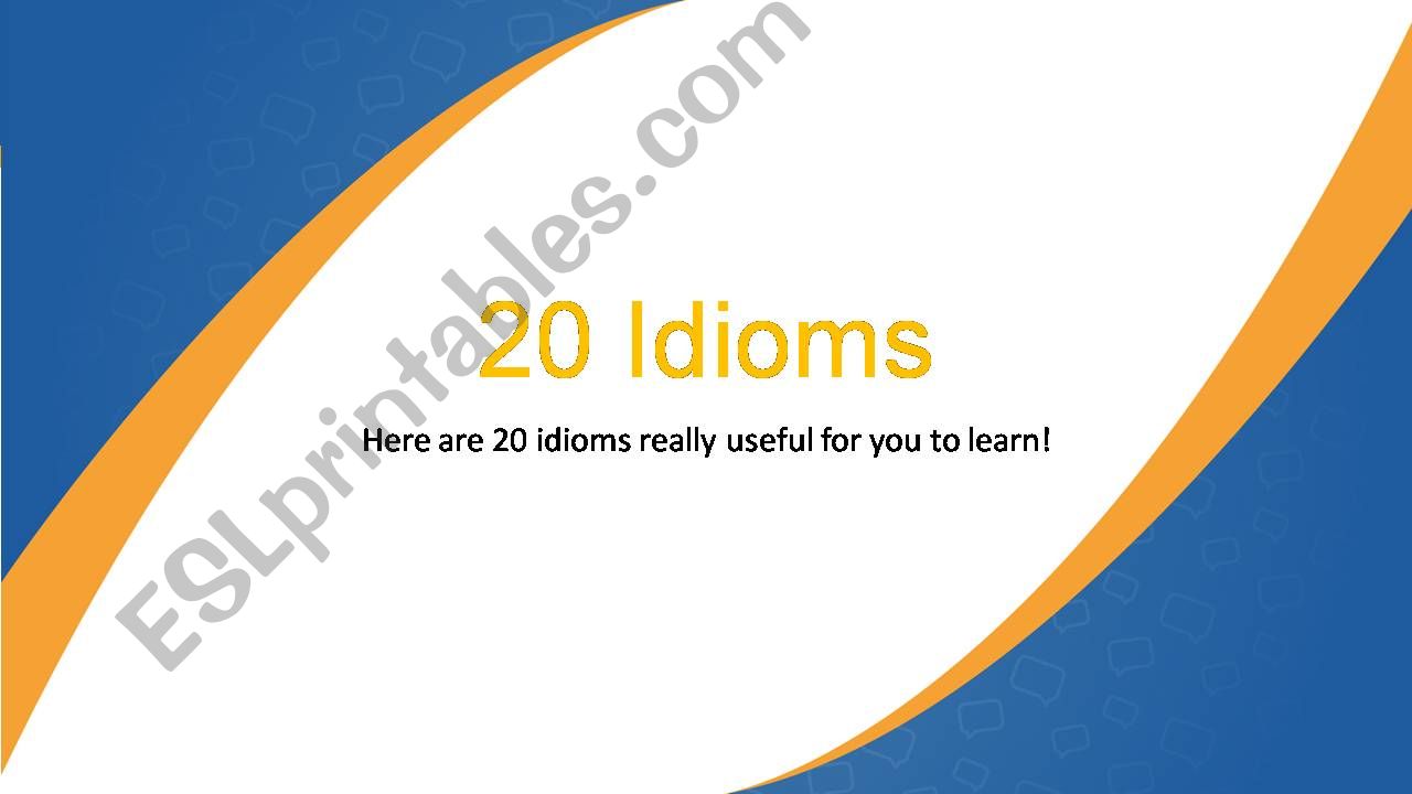 20 Idioms powerpoint