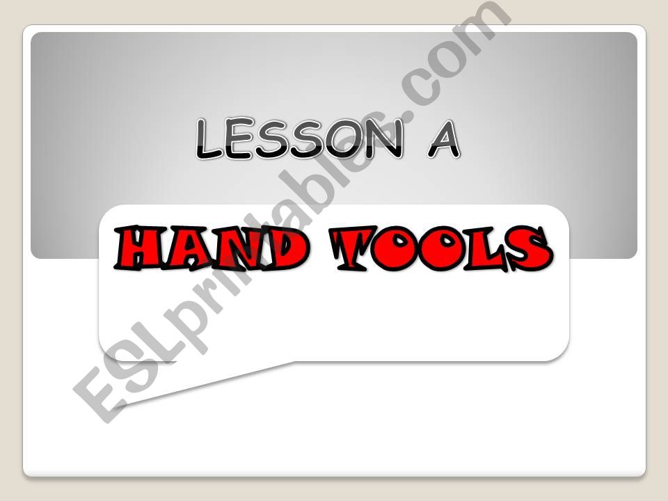 Hand tools powerpoint