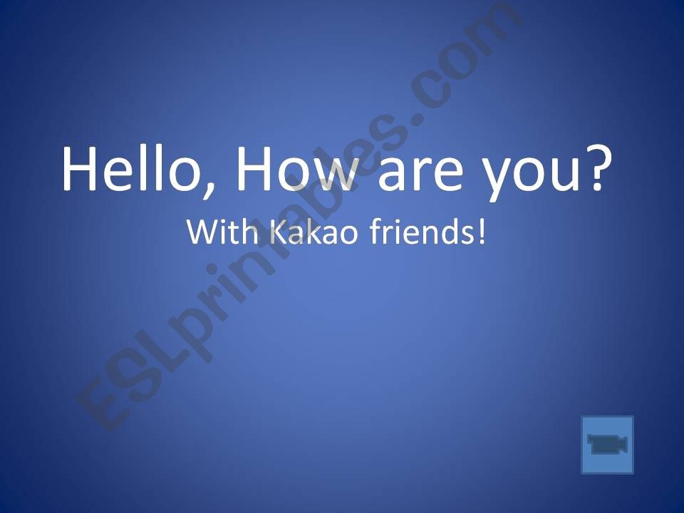 Greeting with Kakao Friends powerpoint