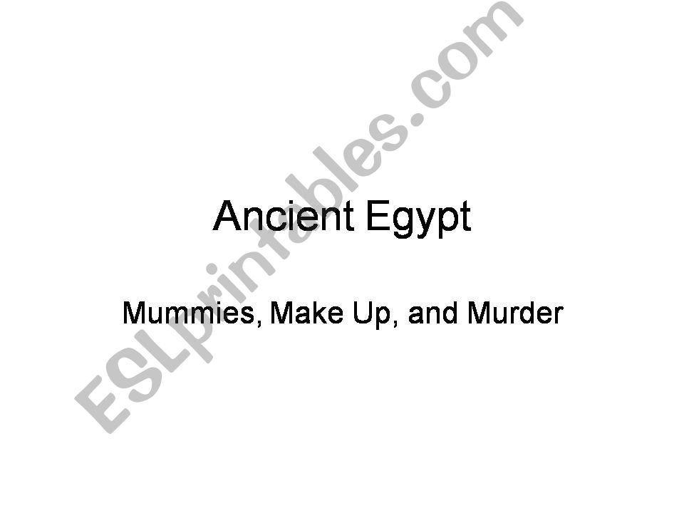 Ancient Egypt  powerpoint