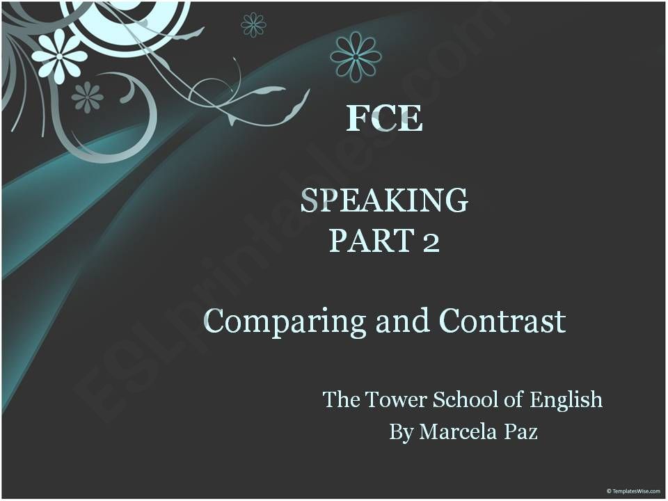 FCE  Speaking Part 2 powerpoint