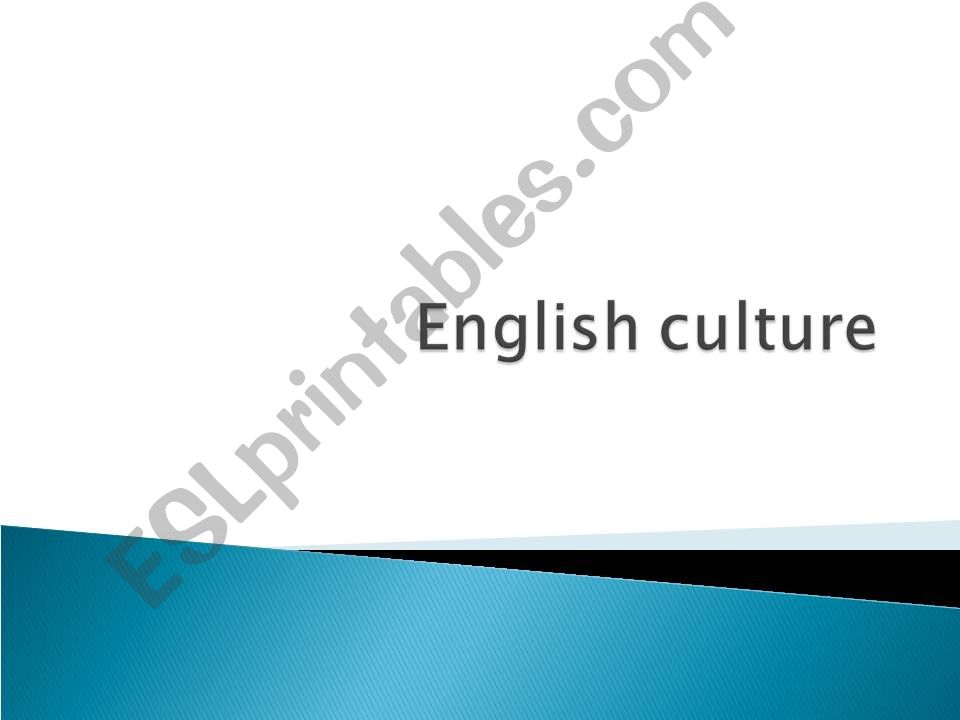English countries culture powerpoint