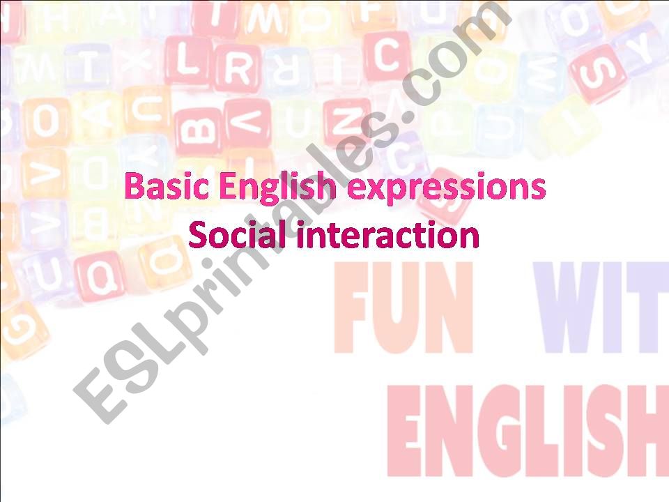 Basic English Expressions powerpoint