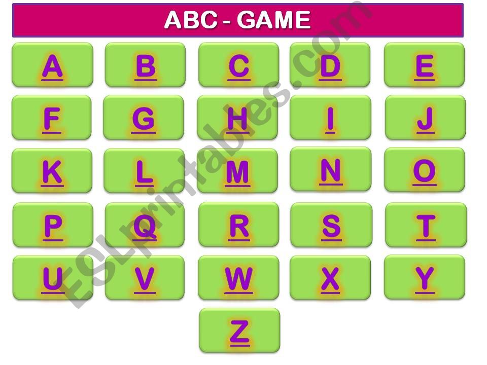 The ABC Game powerpoint