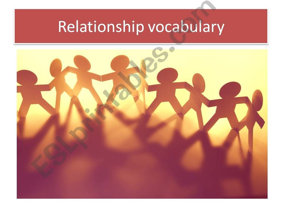 Relationship Vocabulary powerpoint