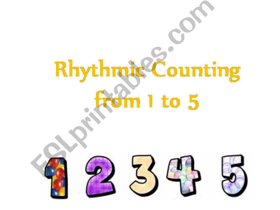Let´s count (from 1 to 5) powerpoint