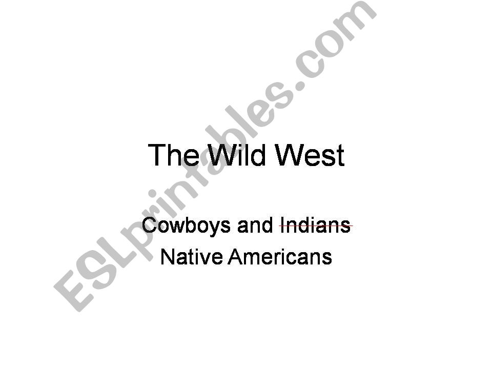 The Wild West powerpoint