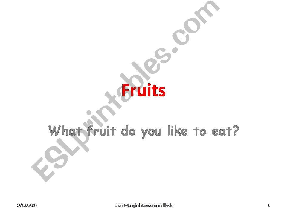 Fruits powerpoint