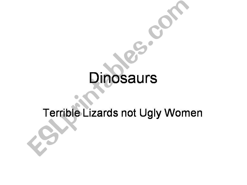 Dinosaurs powerpoint