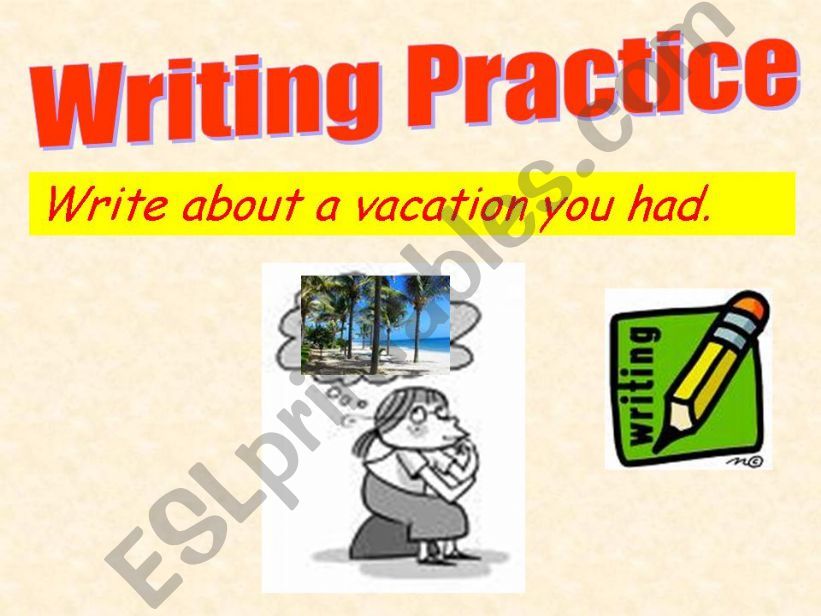 writing practice using the simple past tense