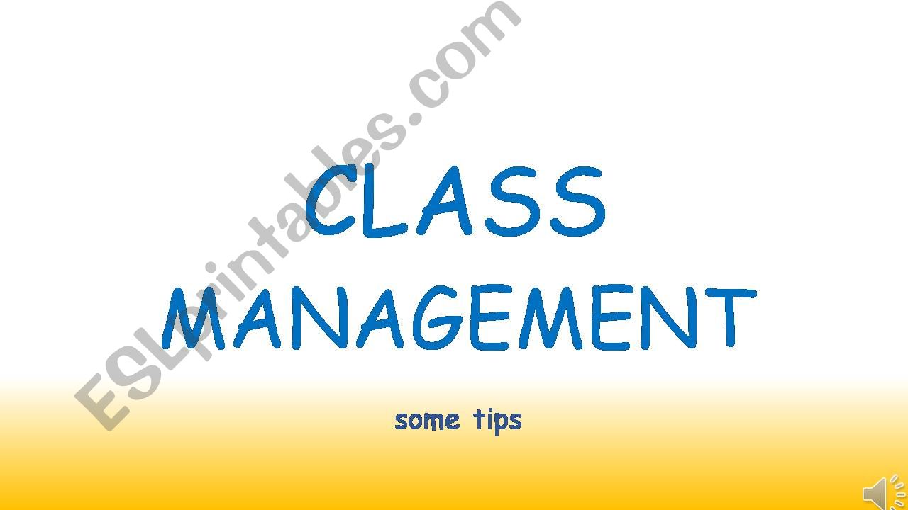 class management tips powerpoint
