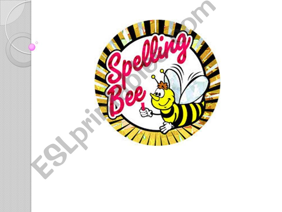 Spelling Bee Contest powerpoint