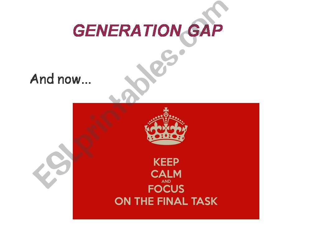 GENERATION GAP. FINAL TASK powerpoint