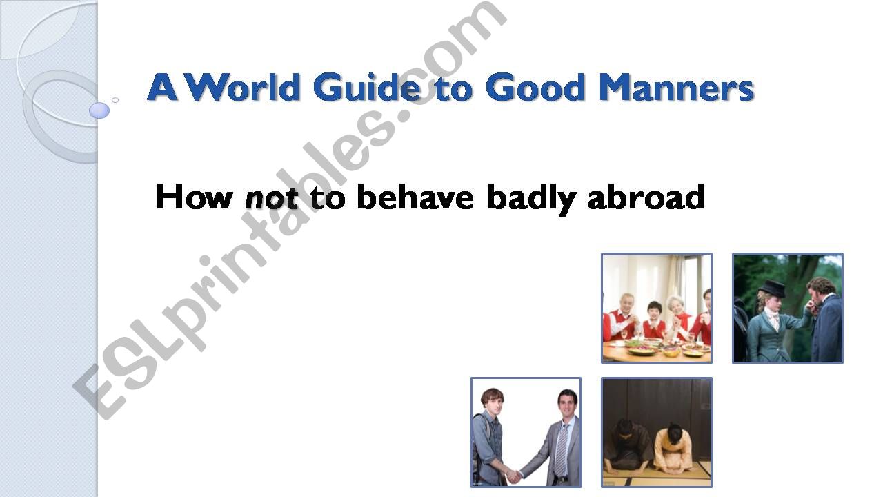 A World Guide to good manners powerpoint