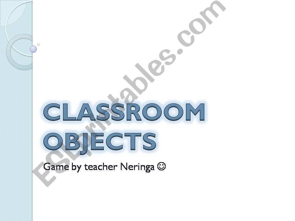 Classroom objects PPT jumping game 