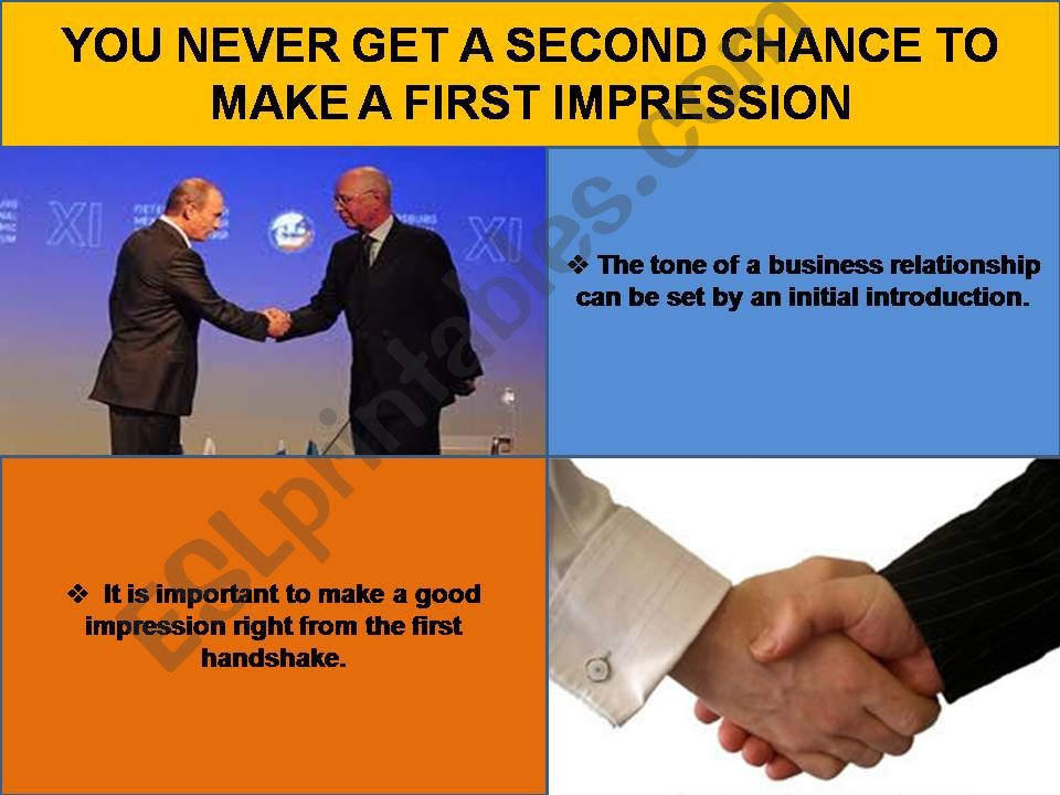 FIRST IMPRESSIONS powerpoint