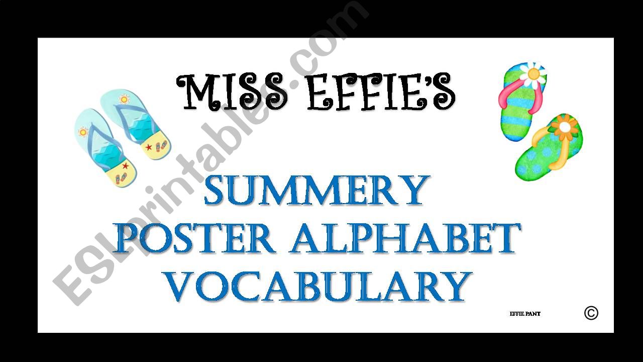 INTERACTIVE - ALPHABET POSTER VOCABULARY