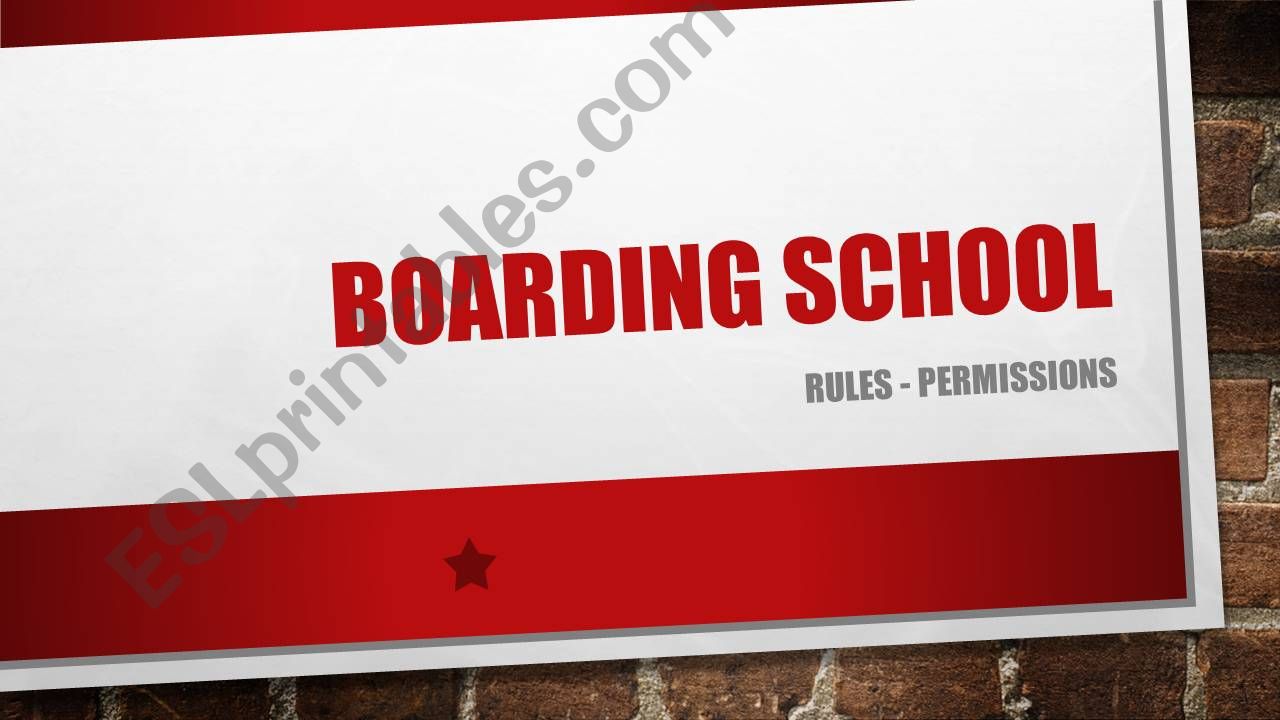 rules in  a boarding school powerpoint