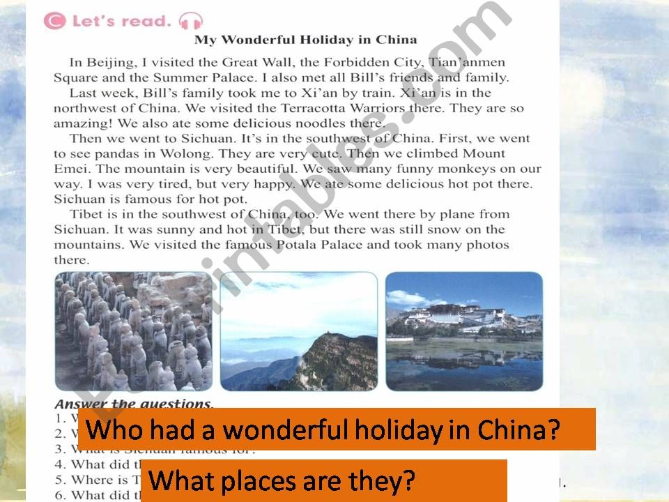 holiday in China powerpoint