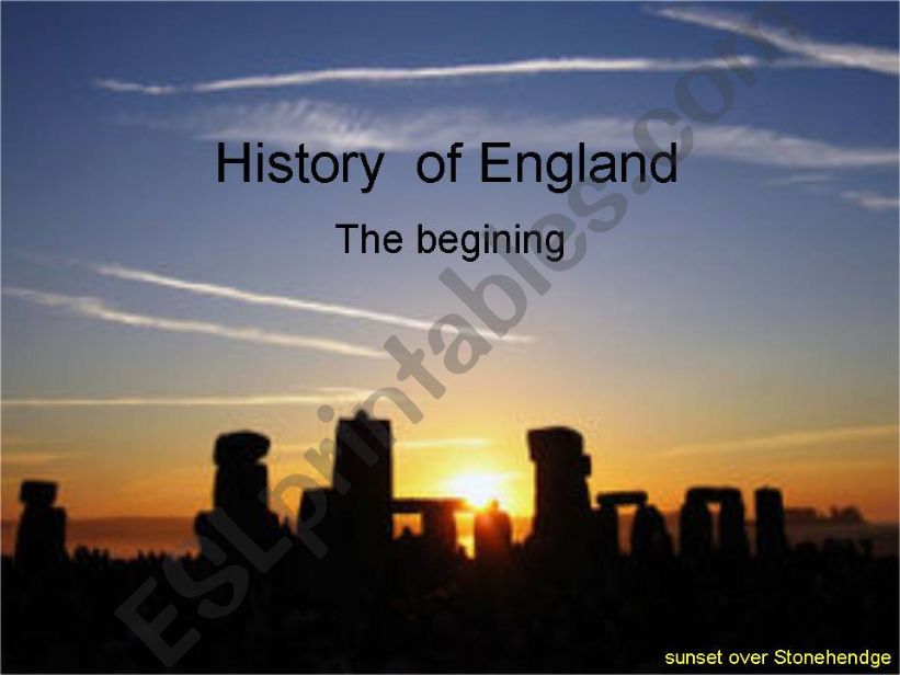 Early history of England 1 of 3