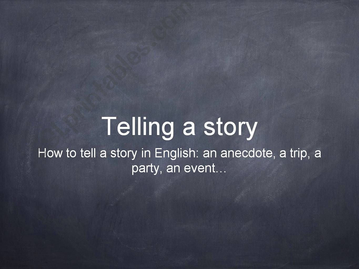 Telling a story powerpoint