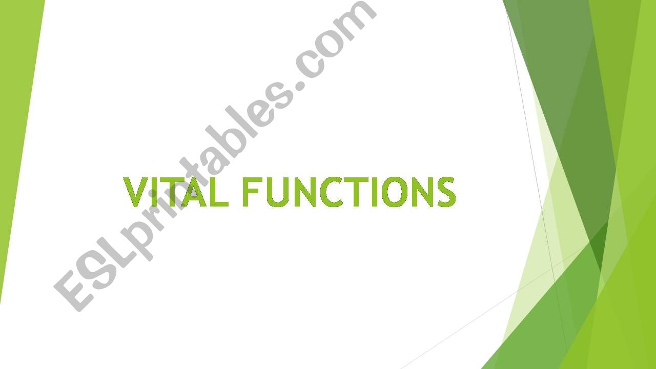 ESL English PowerPoints Vital Functions