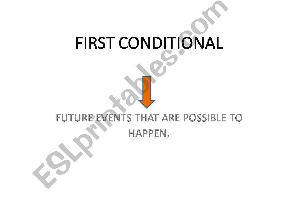 First conditional powerpoint