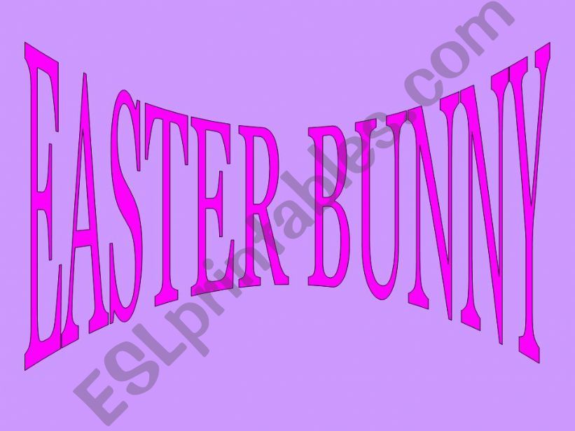 EASTER BUNNY SONG powerpoint