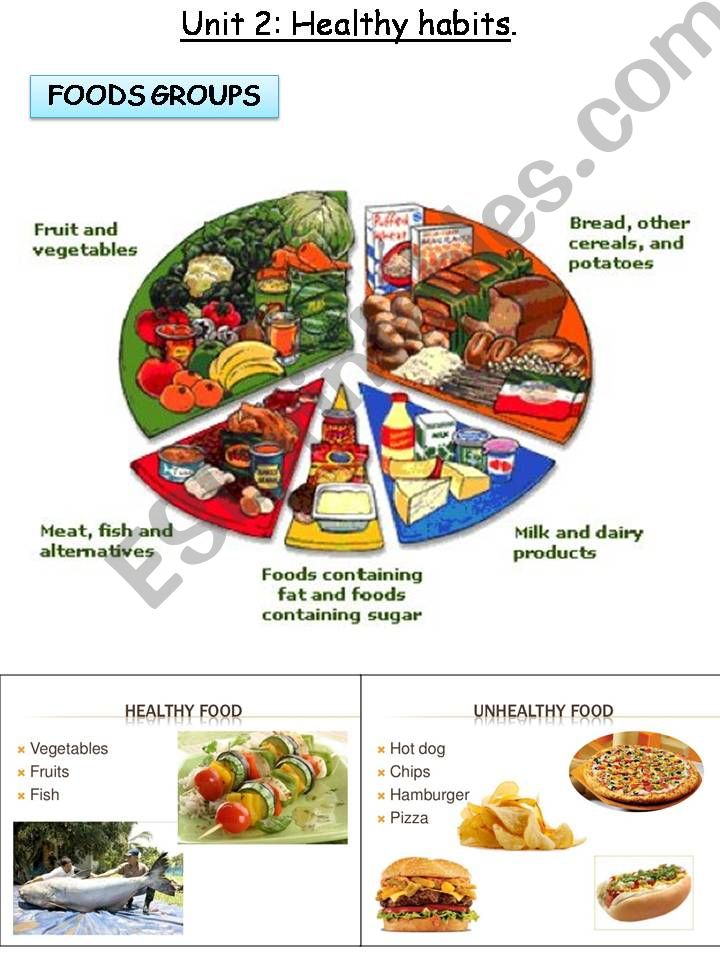 healthy food and healthy habits