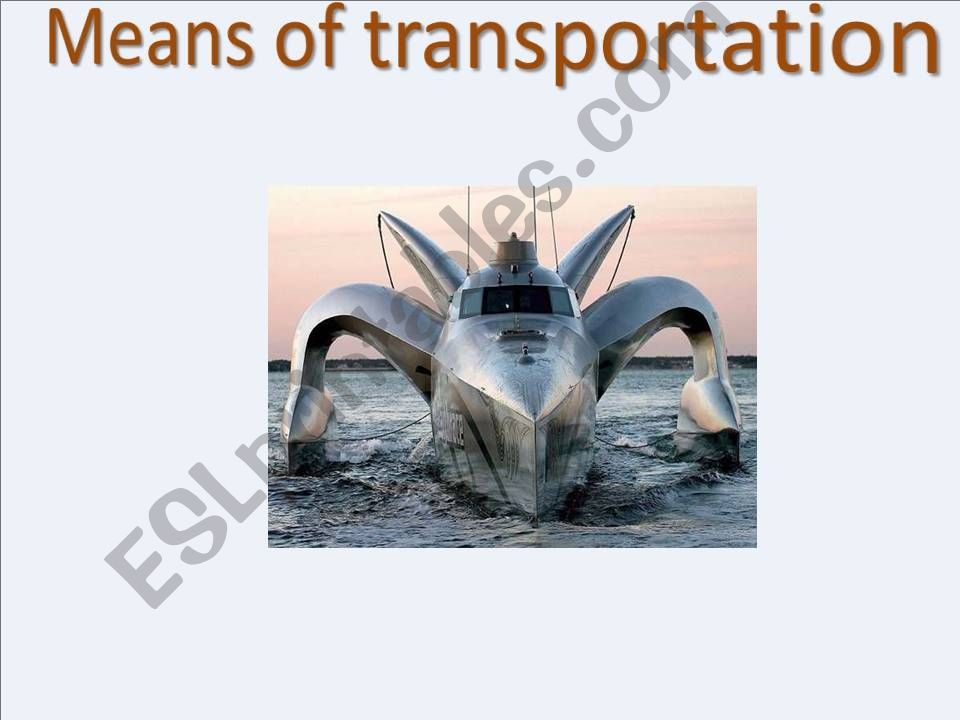 Means of transportation powerpoint