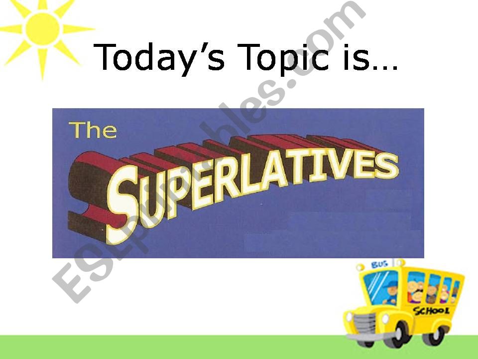 Superlatives(Title guessing) powerpoint