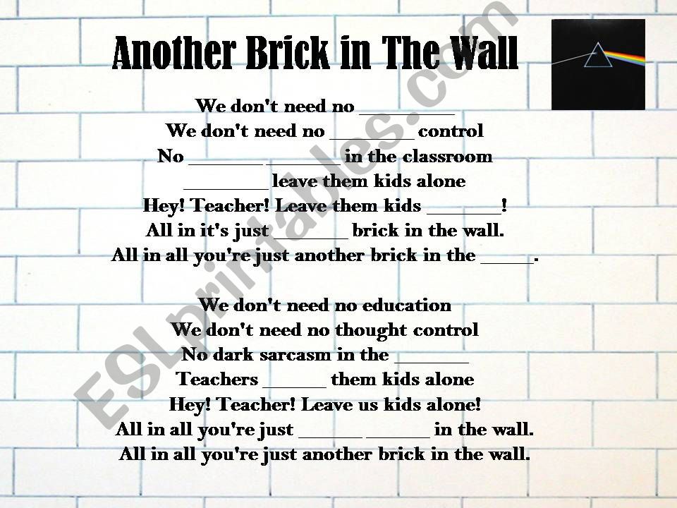 pink floyd another brıck in the wall