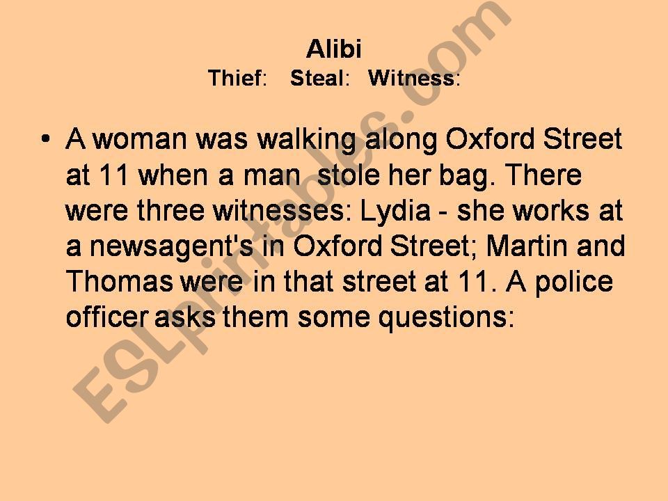 Alibi powerpoint