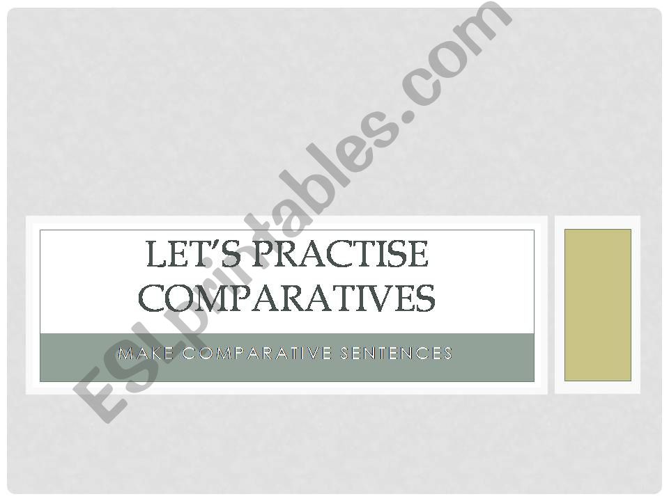 Comparatives powerpoint