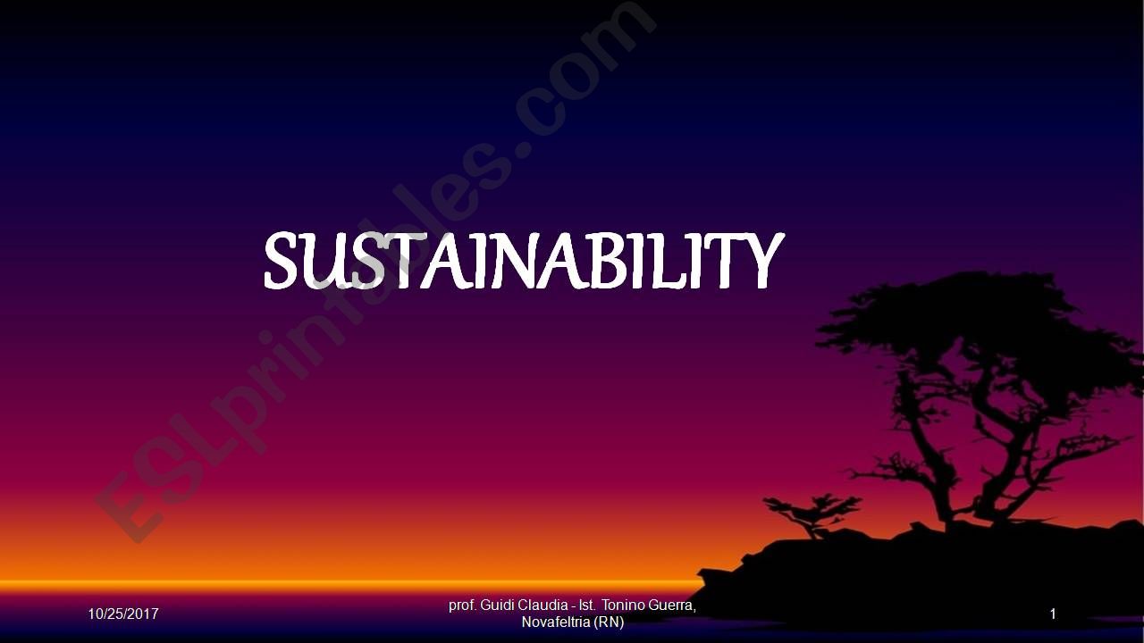 Sustainability powerpoint