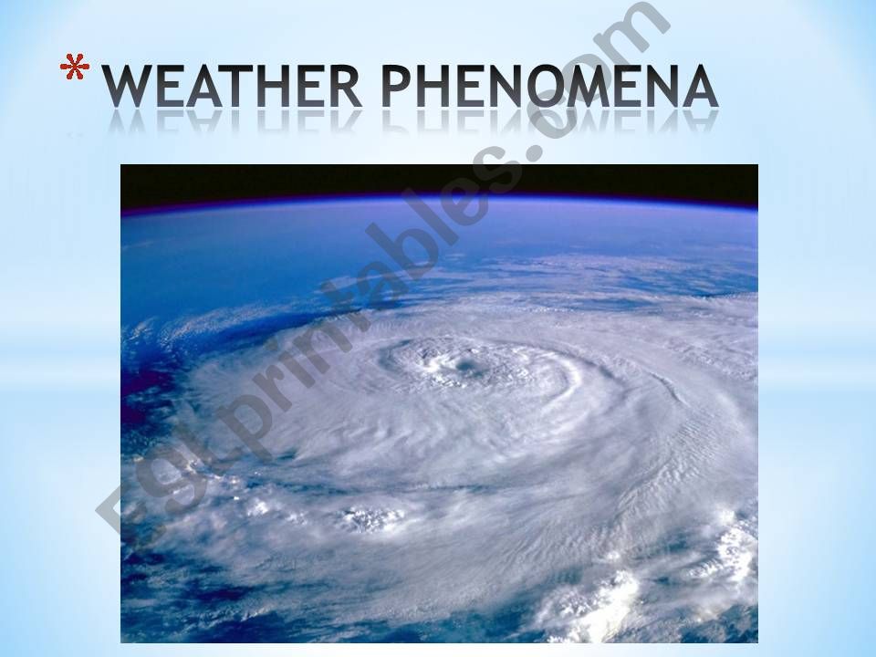 Weather Phenomena powerpoint