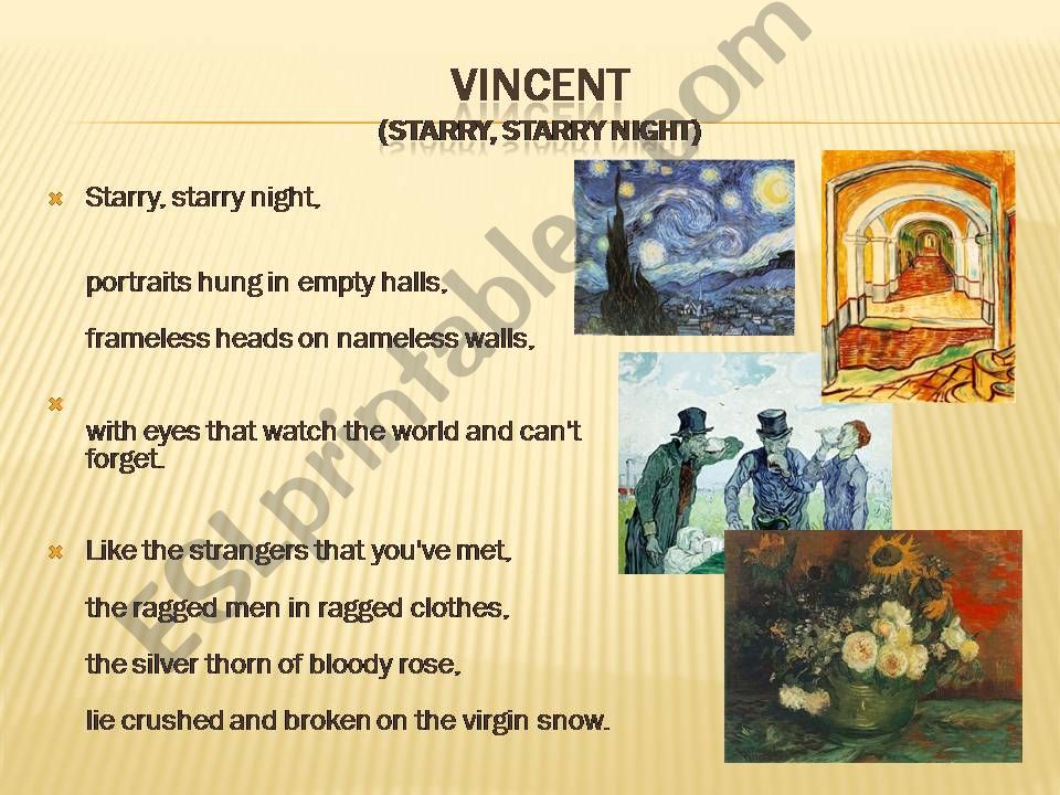 #4 of 4 VanGogh and song 