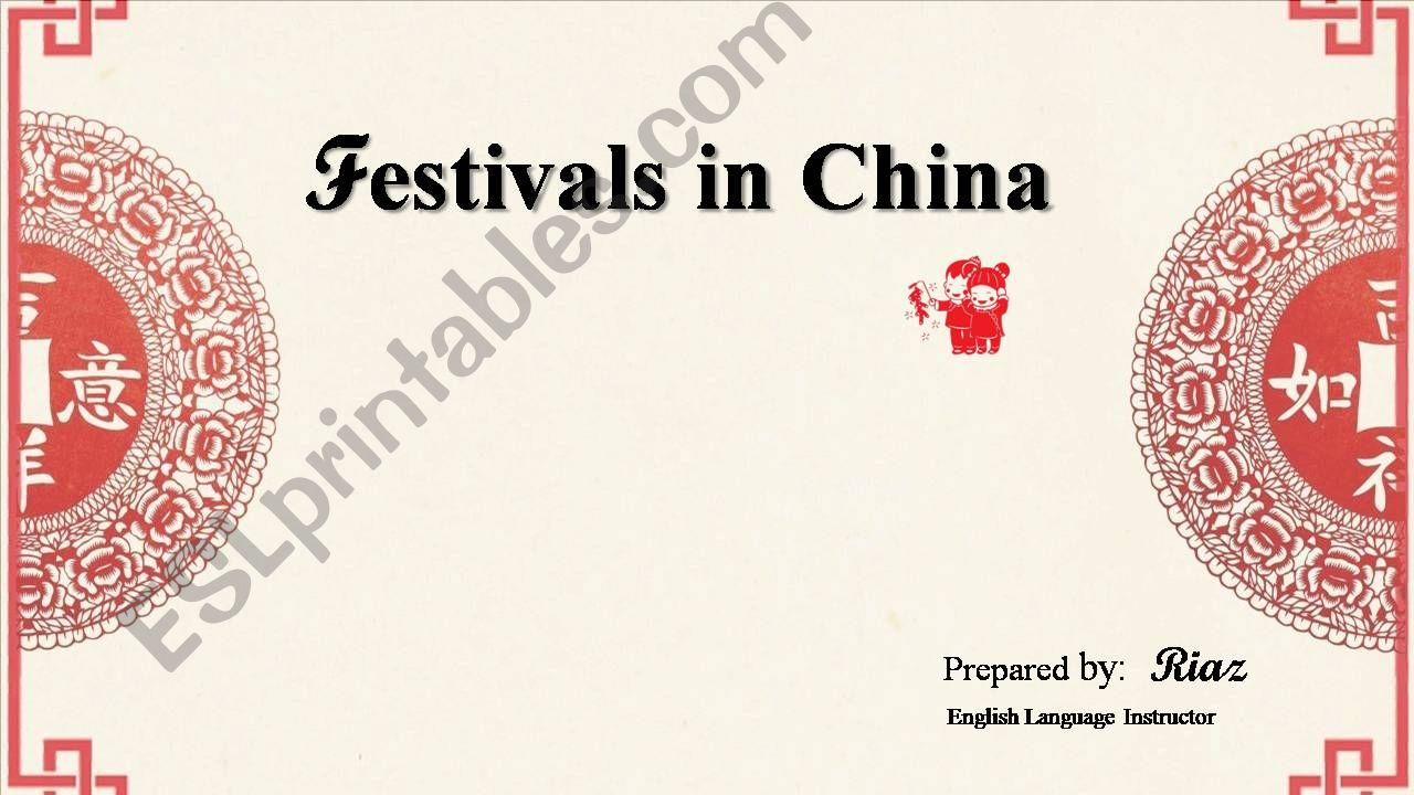 Festivls in China powerpoint