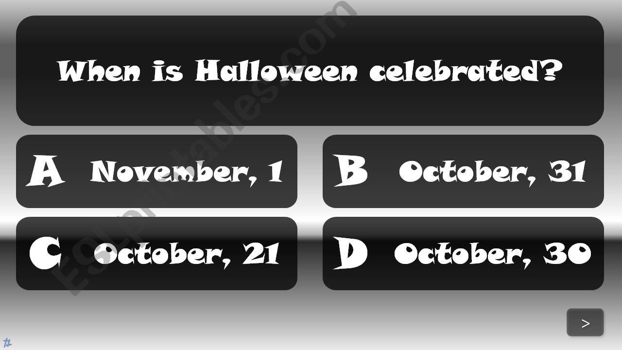 Halloween Quiz with sound effects