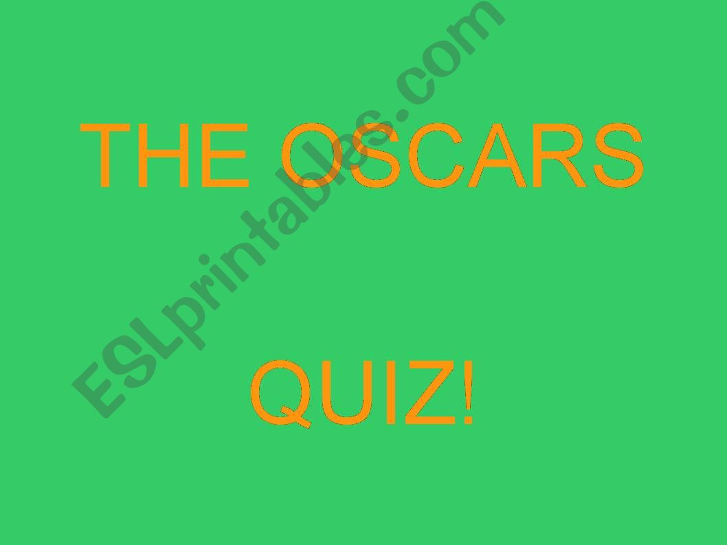 The Oscars Quiz powerpoint